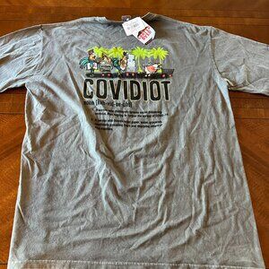 Crazy Shirts‎ - XXL - NEW "Covidiot" Shirt Mens Crater Dyed Funny NWT